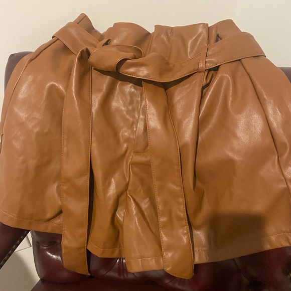 Faux Leather Shorts Size S, Worn Once - Picture 2 of 7